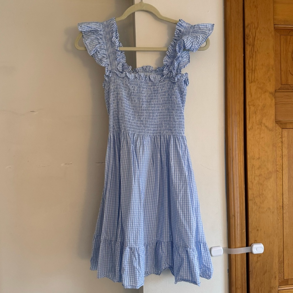 Hill House Elizabeth Nap Dress - blue gingham medium